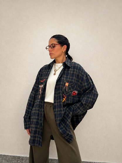 Camicia  Tartan Charms Verdone