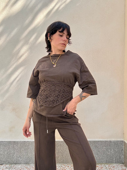 Coordinato Bandana cioccolato