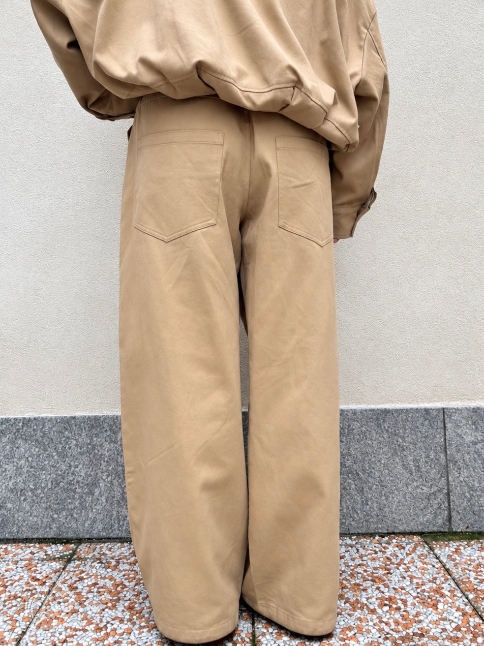Pantalone Wide Leg Beige