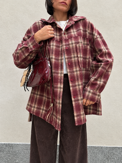 Camicione Oversize Bordeaux