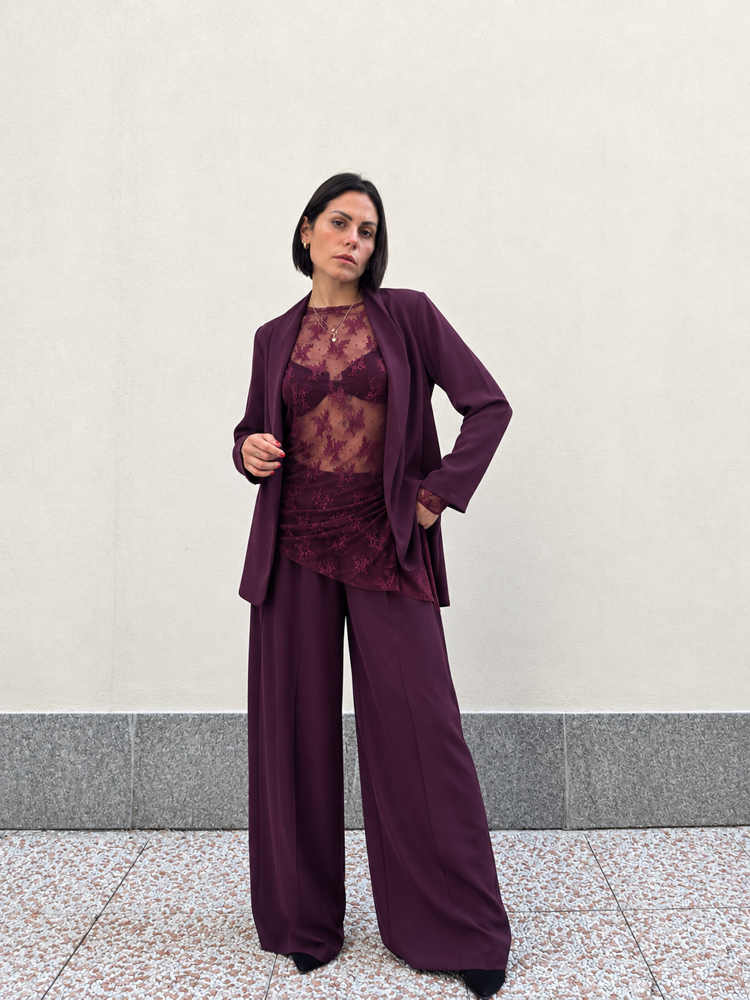 Tailleur Ginevra Bordeaux