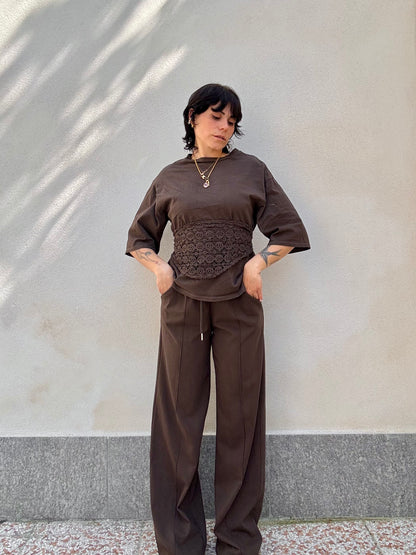 Coordinato Bandana cioccolato