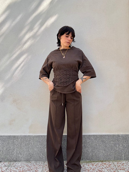 Coordinato Bandana cioccolato