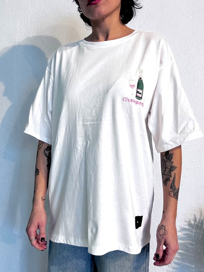 T-shirt 100% cotone “Champagne”