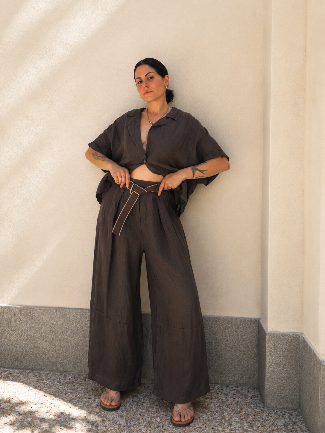 Blazer Lino Marrone