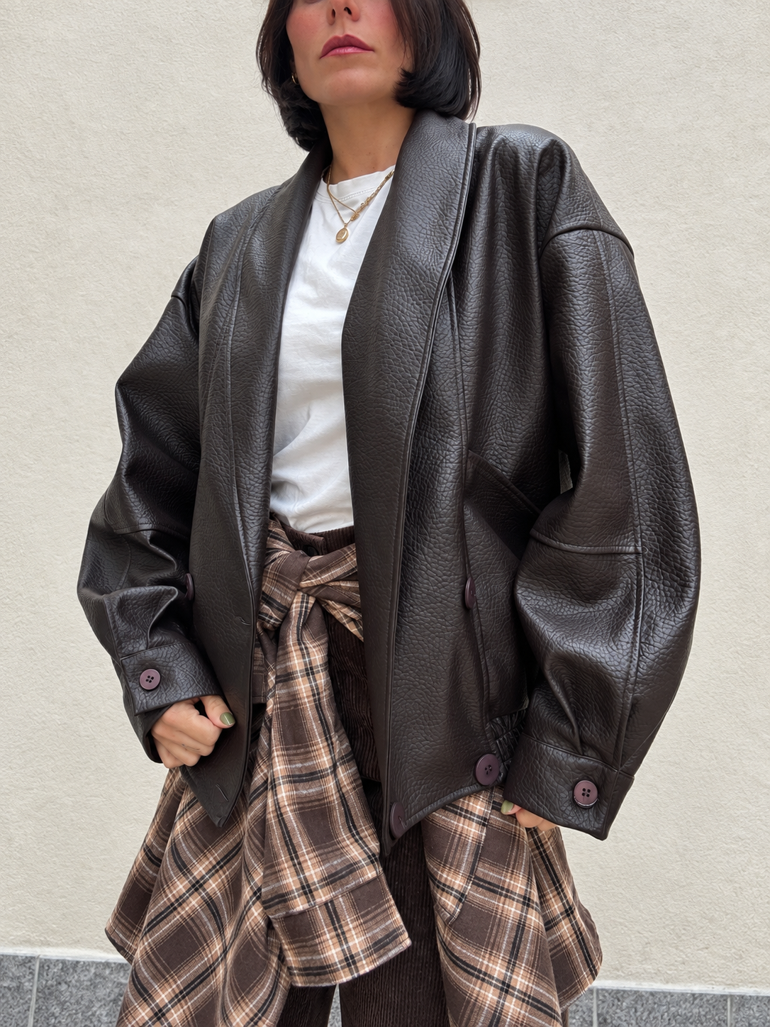 Giacca Vintage ecopelle