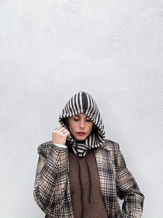 Balaclava Cashmere a righe