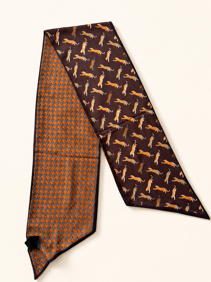 Foulard Tigri Marrone