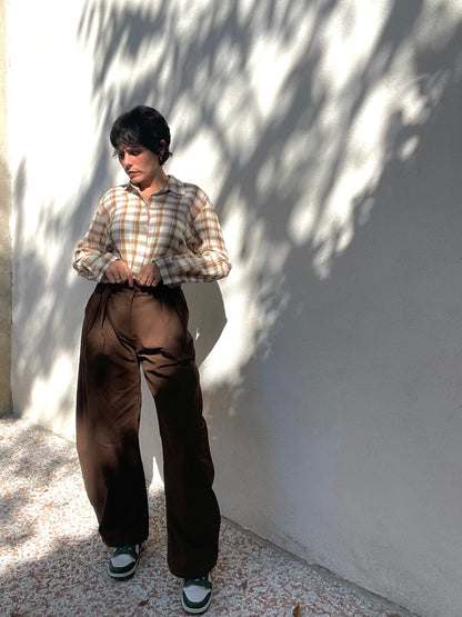 Pantalone Boy-friend marrone