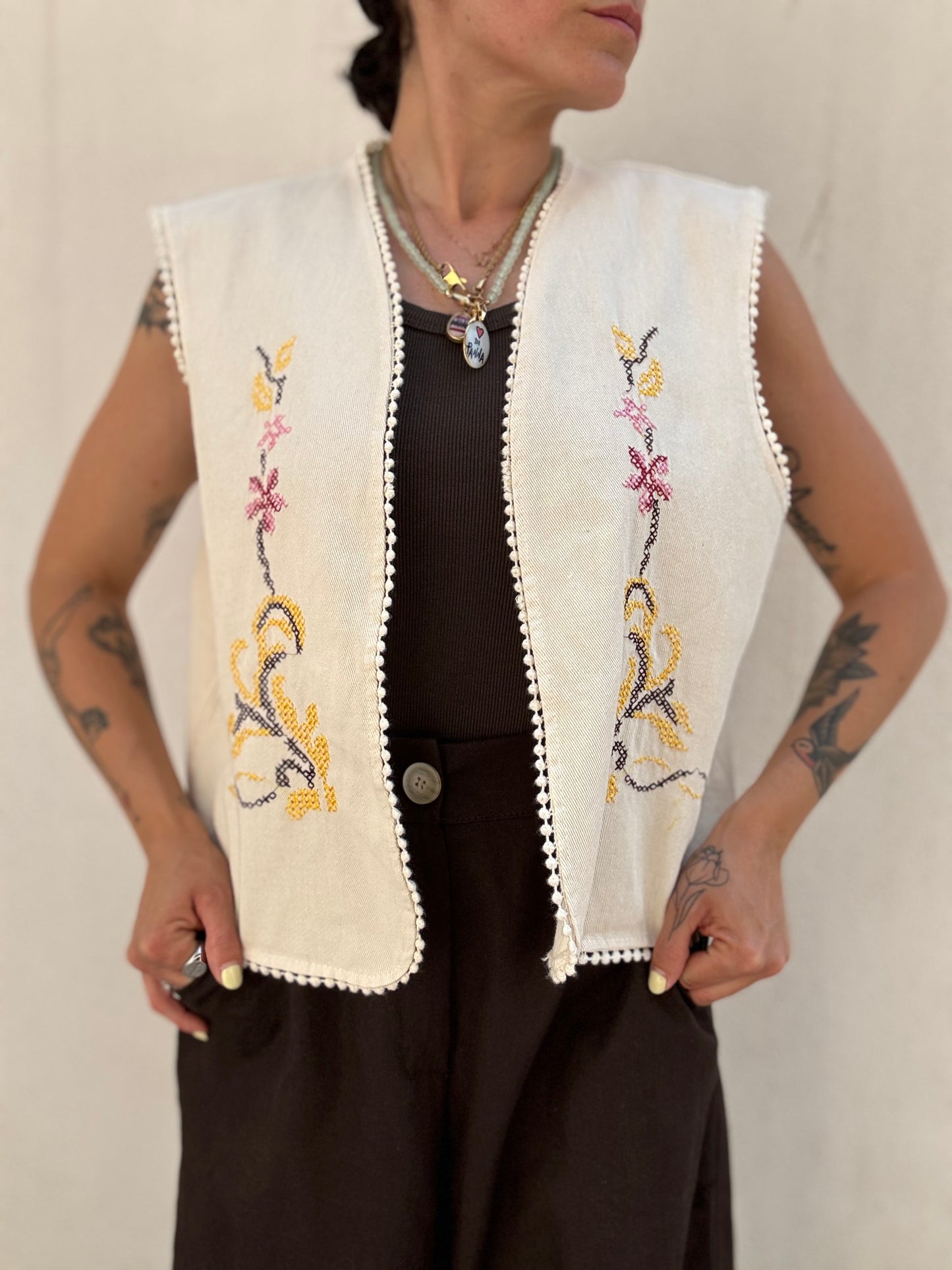 Gilet Ricamato Boho Chic