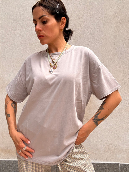 T-shirt effetto slavato Grigio