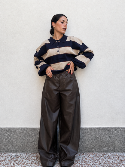 Polo Over Stripe