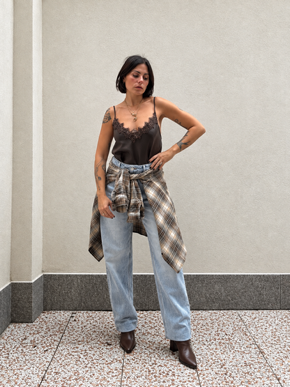 Camicia Flanella Crema