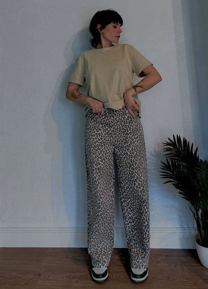 Pantalone guacho in denim Maculato