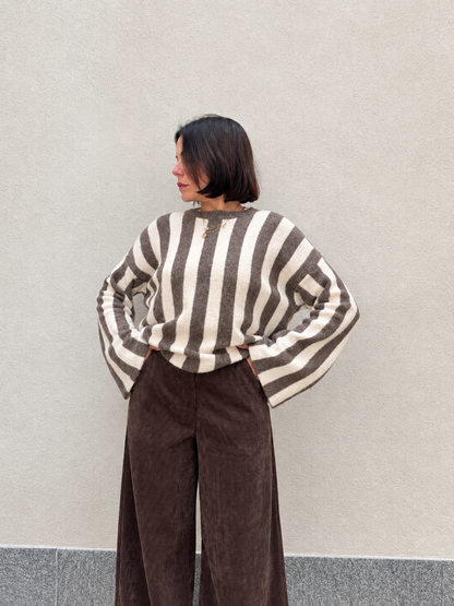 Maglione Righe misto lana
