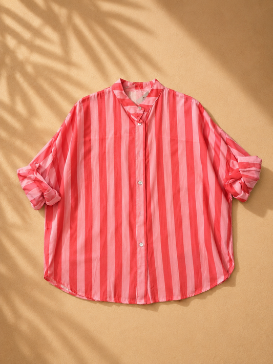 Camicia righe Fucsia&Rosa