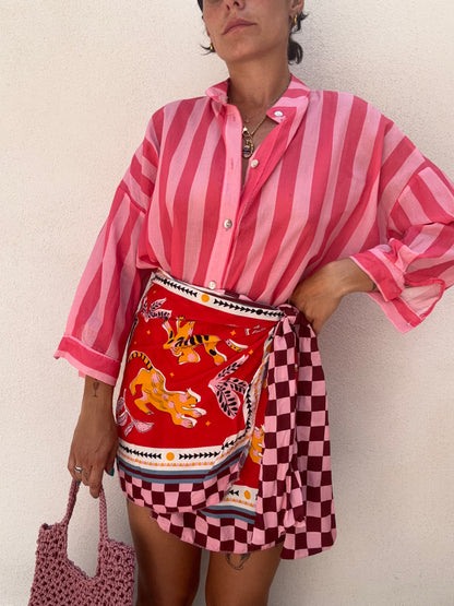Camicia righe Fucsia&Rosa