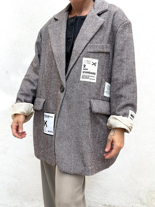 Giacca spigata Over Patch