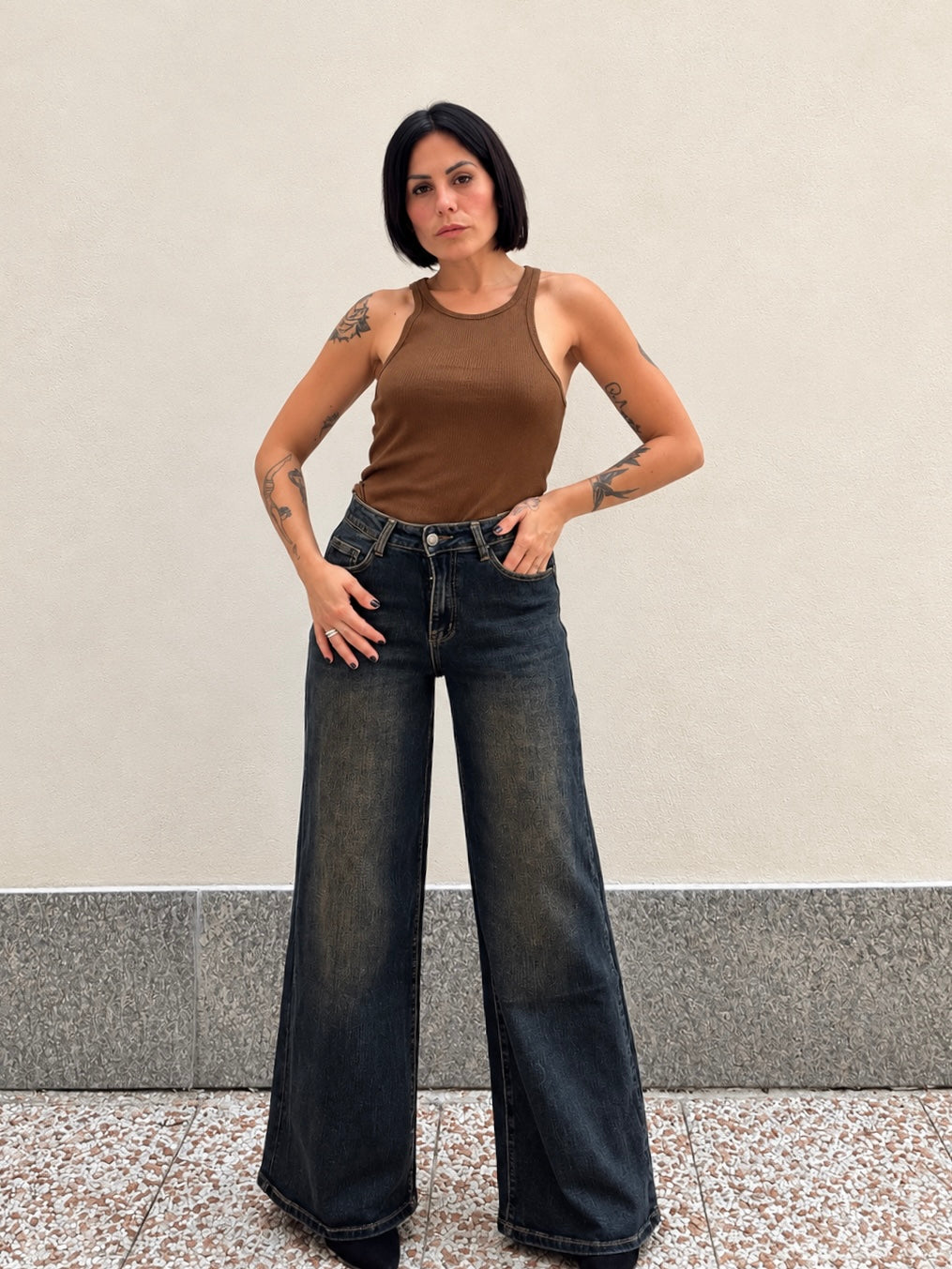 Jeans Denim Vintage Wide Leg