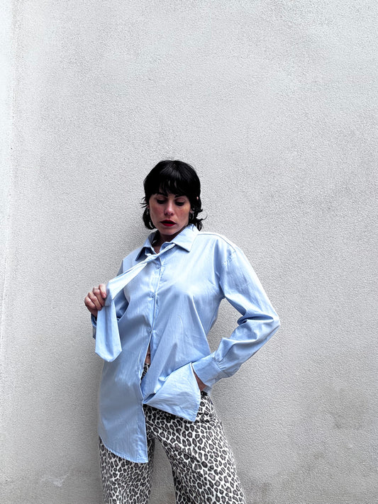 Camicia cotone azzurra