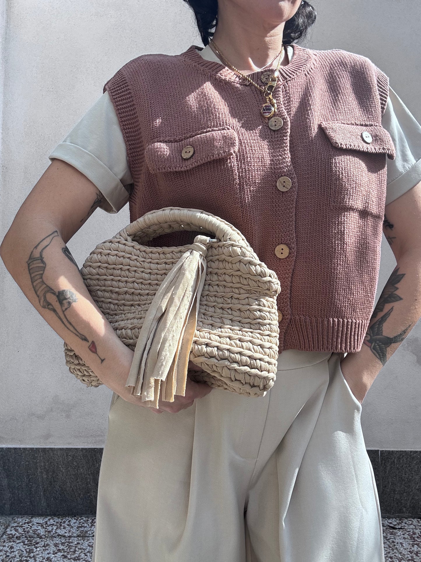 Noah Pochette Medium Beige