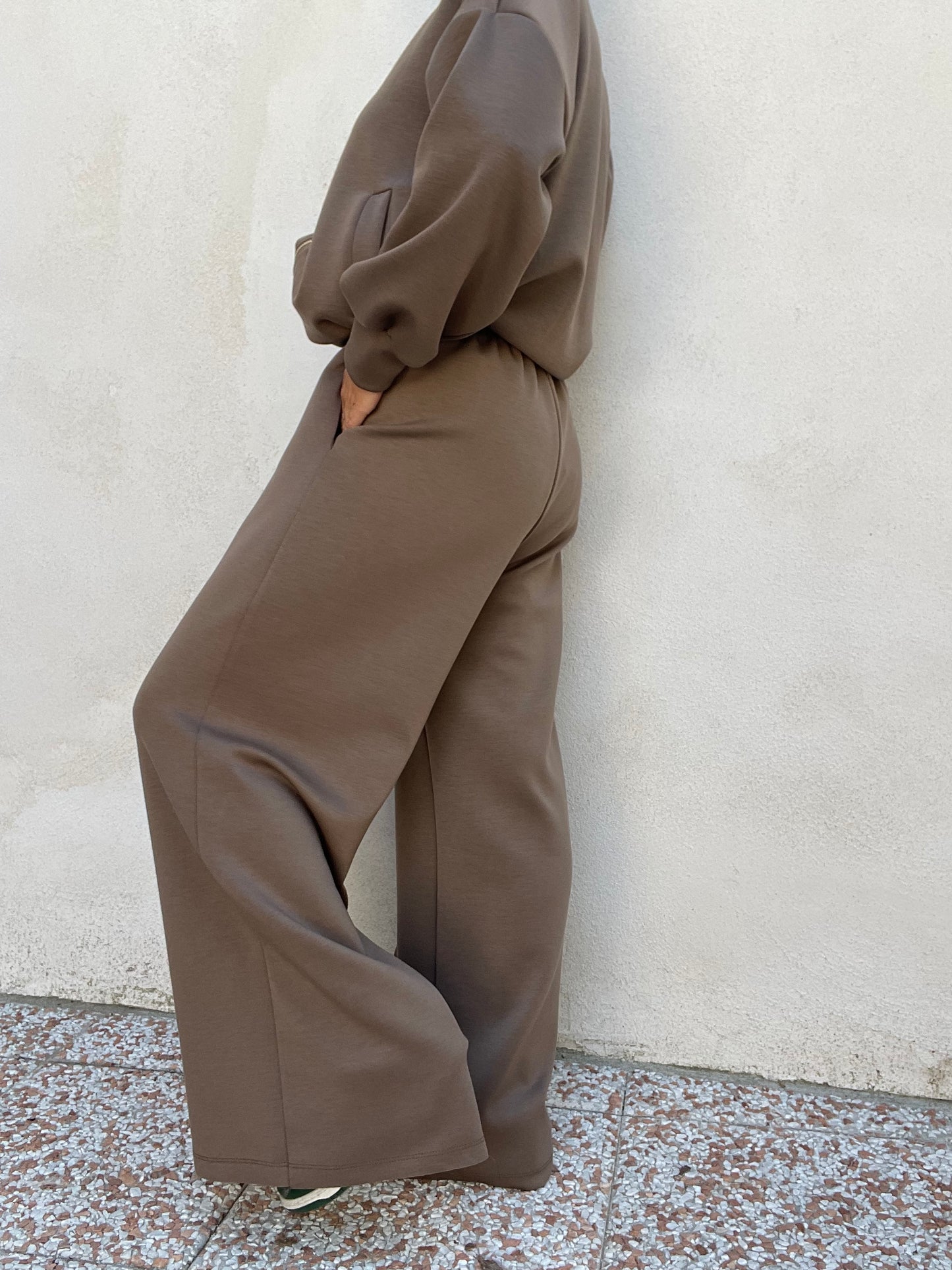 Felpa Grazia zip Fango