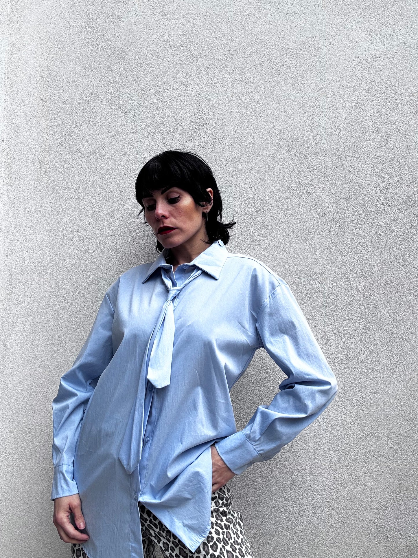 Camicia cotone azzurra