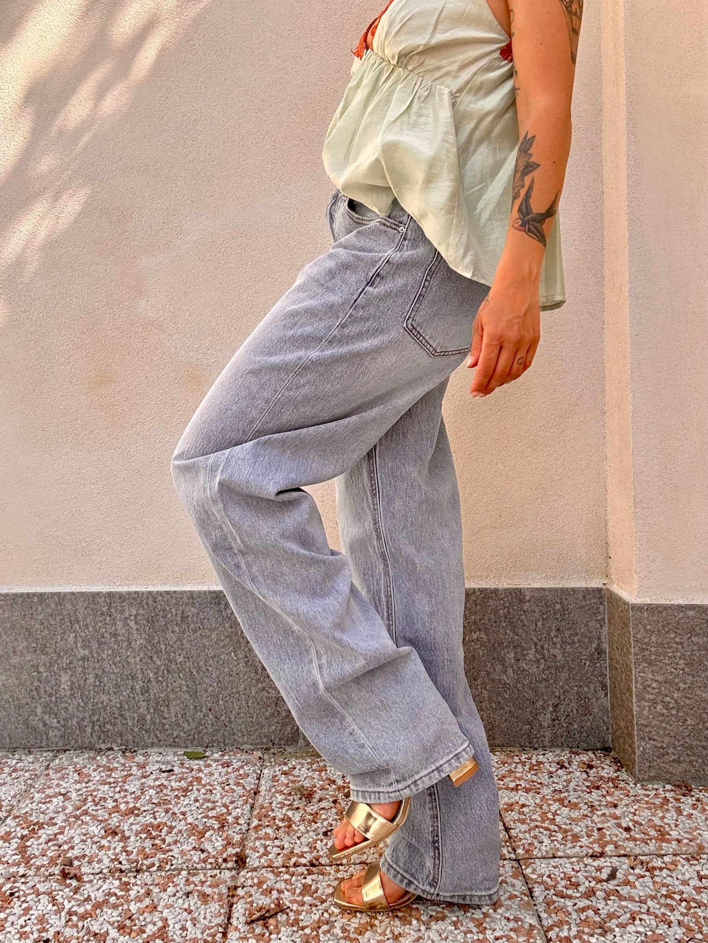 Jeans ballon denim chiaro