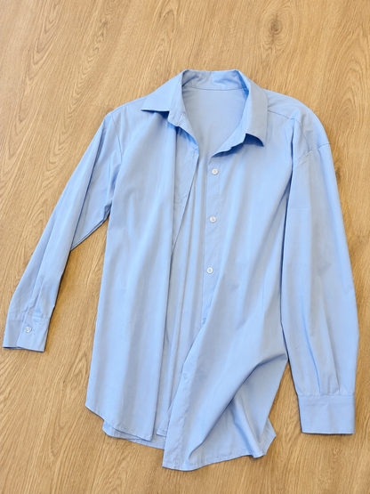 Camicia cotone azzurra
