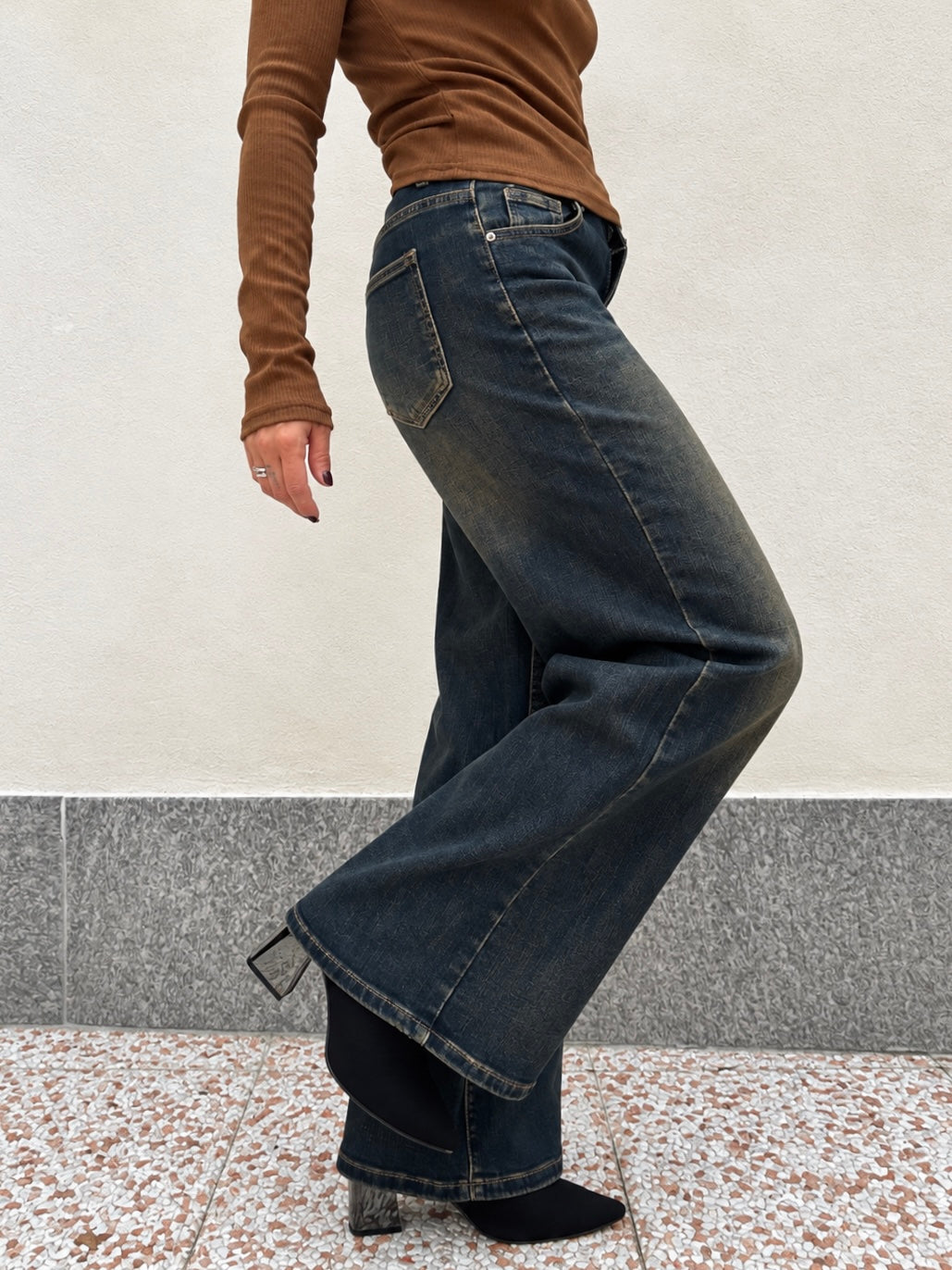 Jeans Denim Vintage Wide Leg
