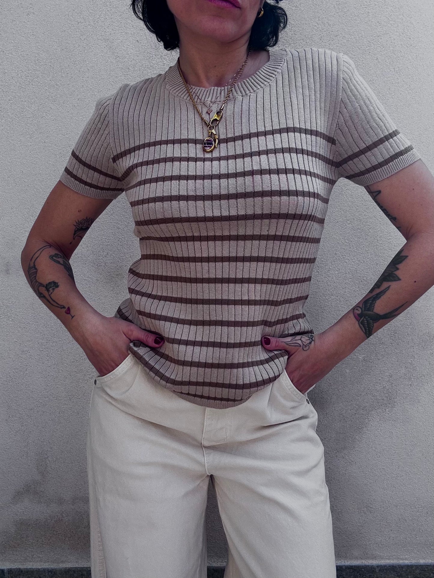 T-shirt in maglina bicolor