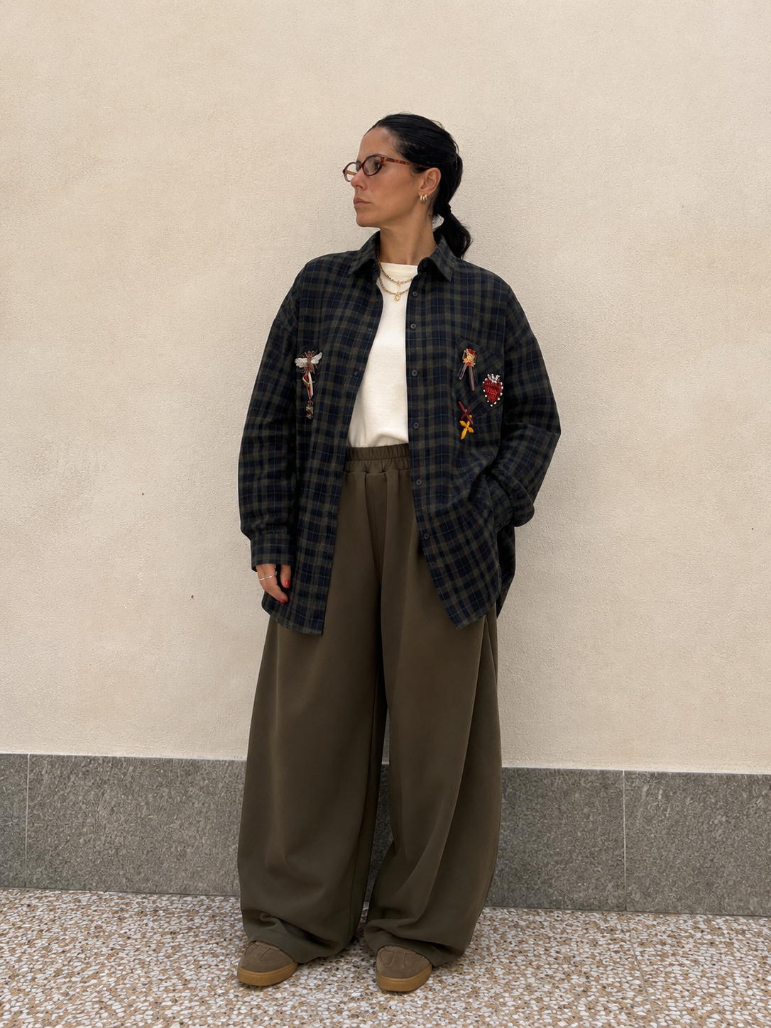 Camicia  Tartan Charms Verdone