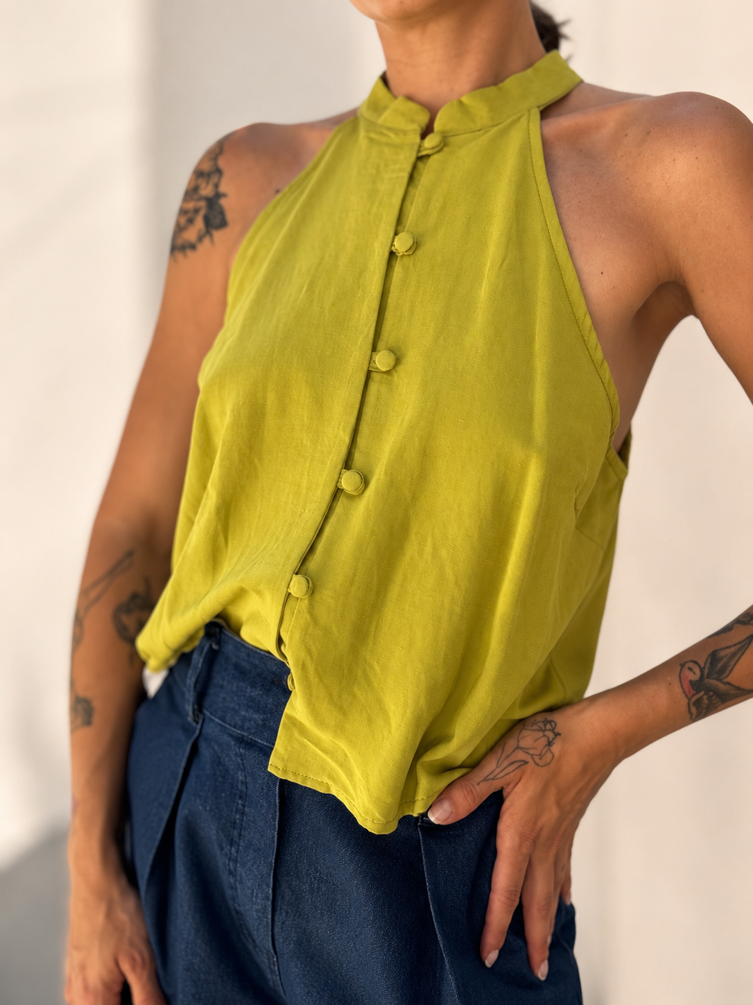 Top Halter Lime