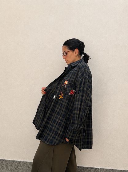 Camicia  Tartan Charms Verdone