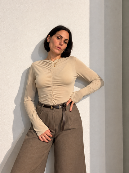 Maglia Cachemire Arricciata