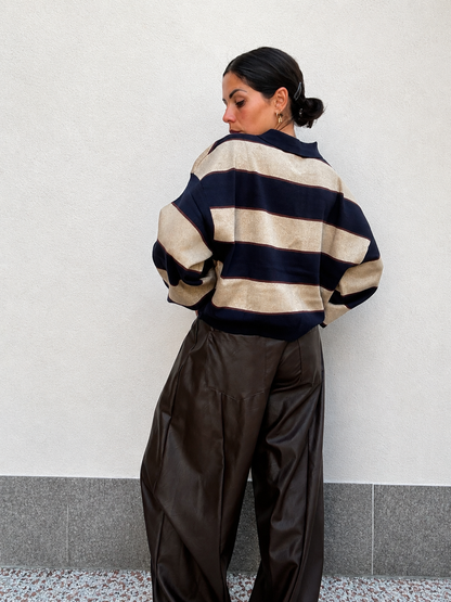 Polo Over Stripe