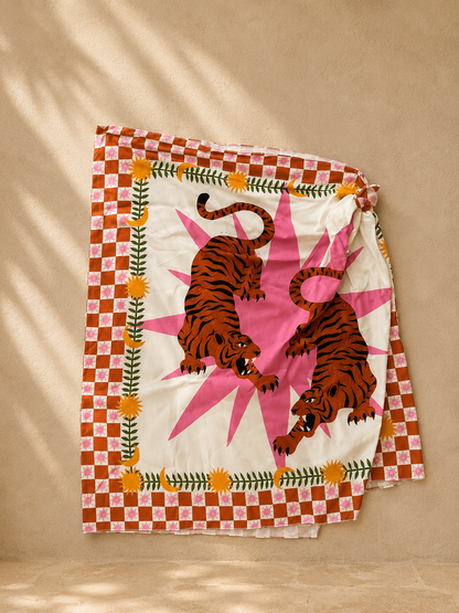 Pareo lungo Felino Rosa