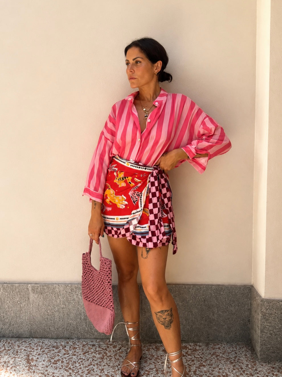 Gonna pareo fantasy Fucsia