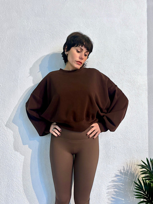 Felpa in scusa arricciata