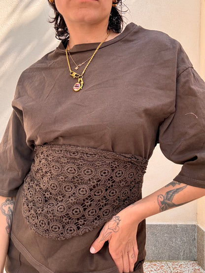 Coordinato Bandana cioccolato