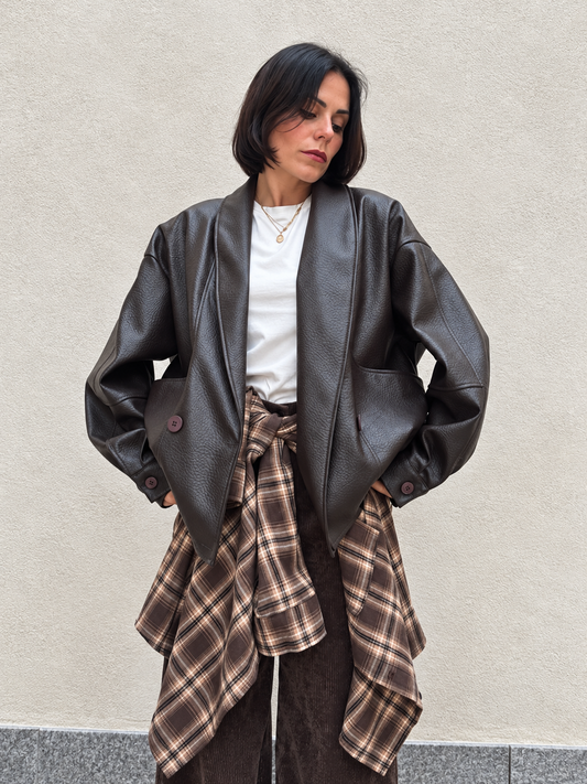 Giacca Vintage ecopelle