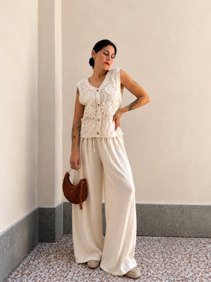 Gilet Ricamo Fleur