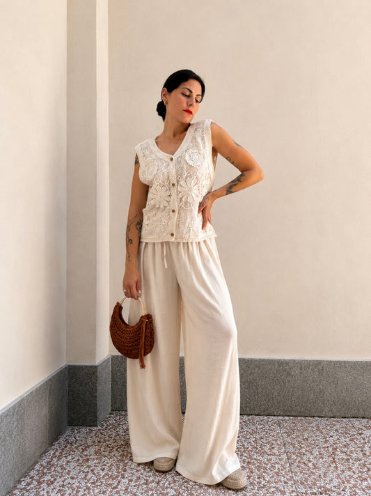 Gilet Ricamo Fleur