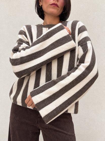 Maglione Righe misto lana