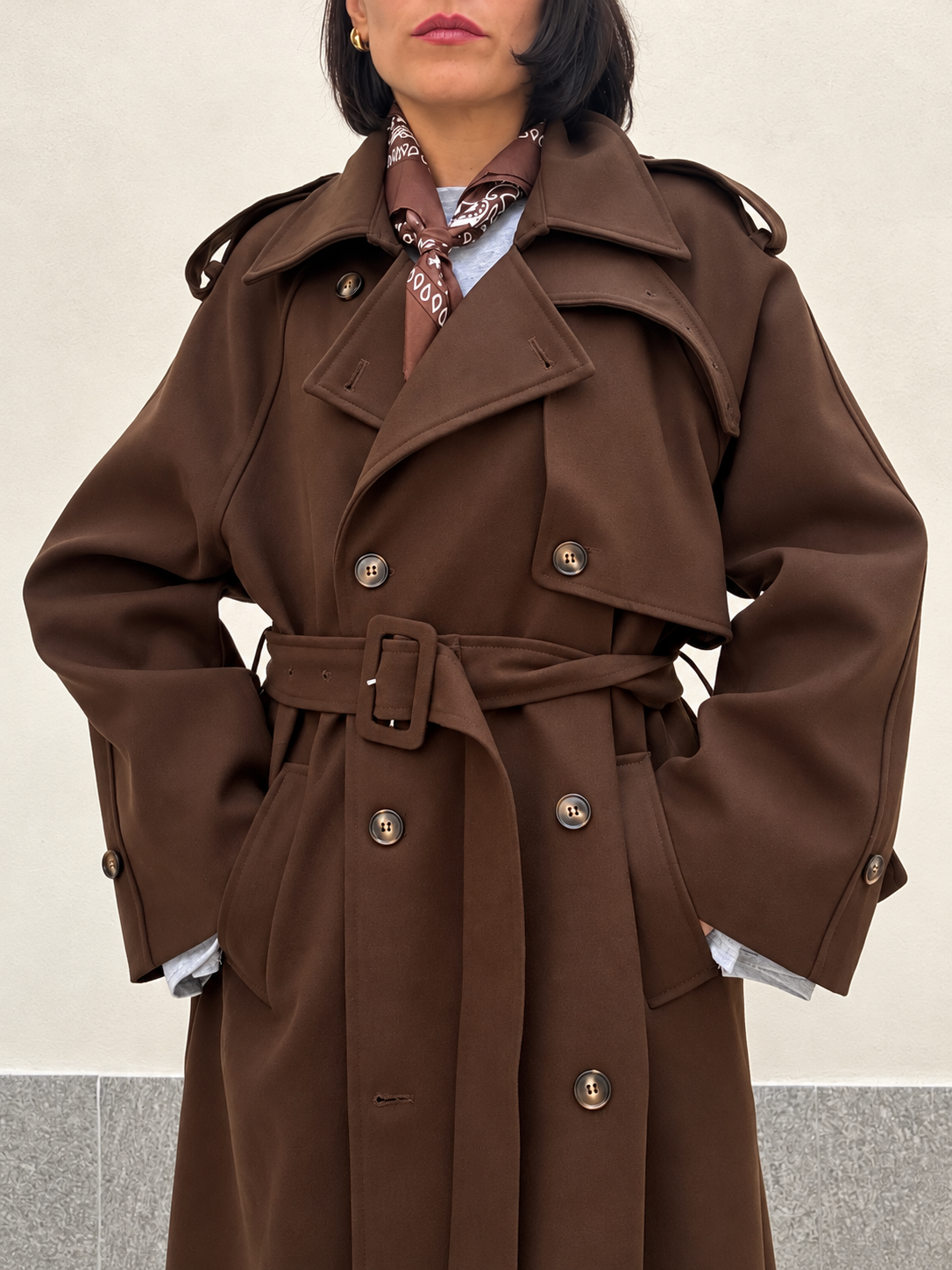 Cappotto Trench Chocolate