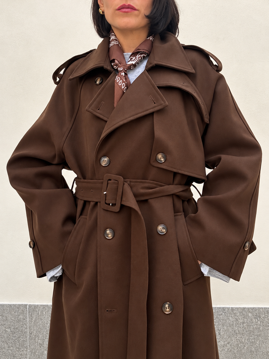 Cappotto Trench Chocolate