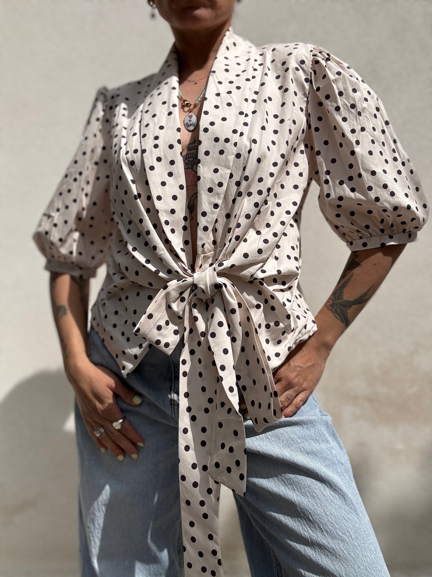 Blusa a pois Panna