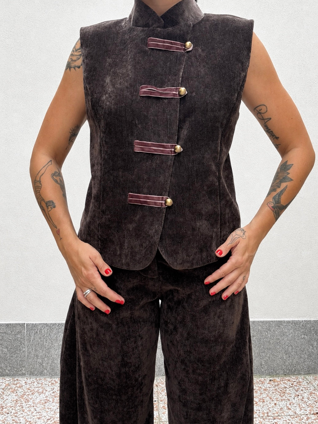 Gilet Moka velluto