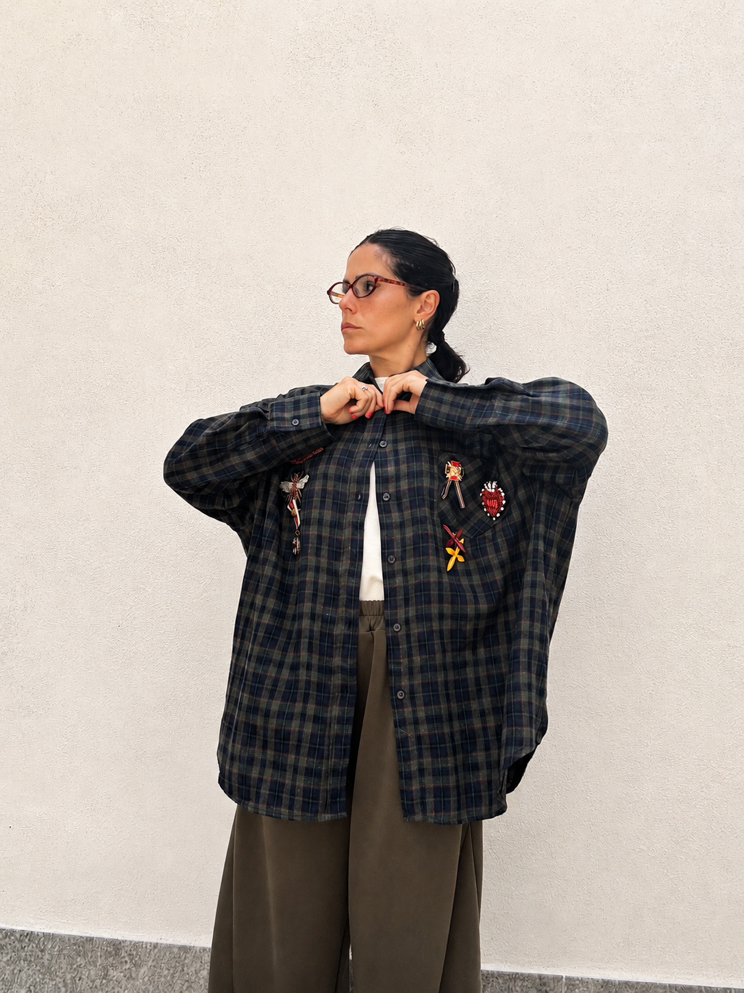 Camicia  Tartan Charms Verdone