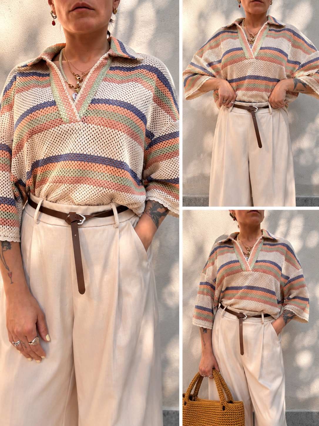 Maglia Macramé Pastello